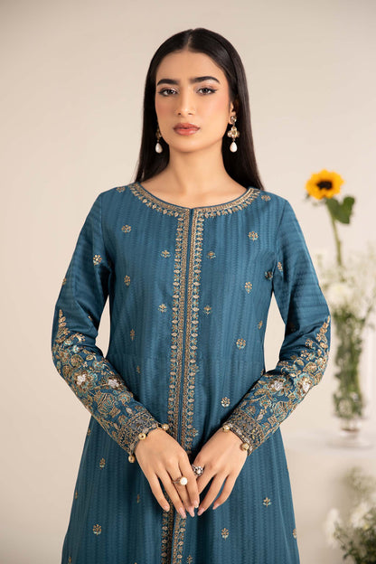 Maira B | Ready to Wear | DW-EF25-21 Blue by Maria Faisal - Registered Vendor of : Maria B - type : Wedding Dress - 100% original wedding dresses