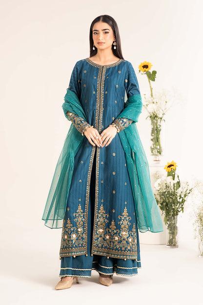 Maira B | Ready to Wear | DW-EF25-21 Blue by Maria Faisal - Registered Vendor of : Maria B - type : Wedding Dress - 100% original wedding dresses