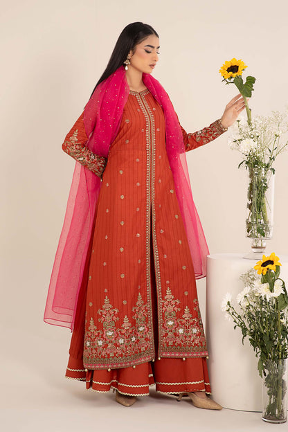 Maira B | Ready to Wear | DW-EF25-21 Orange by Maria Faisal - Registered Vendor of : Maria B - type : Wedding Dress - 100% original wedding dresses
