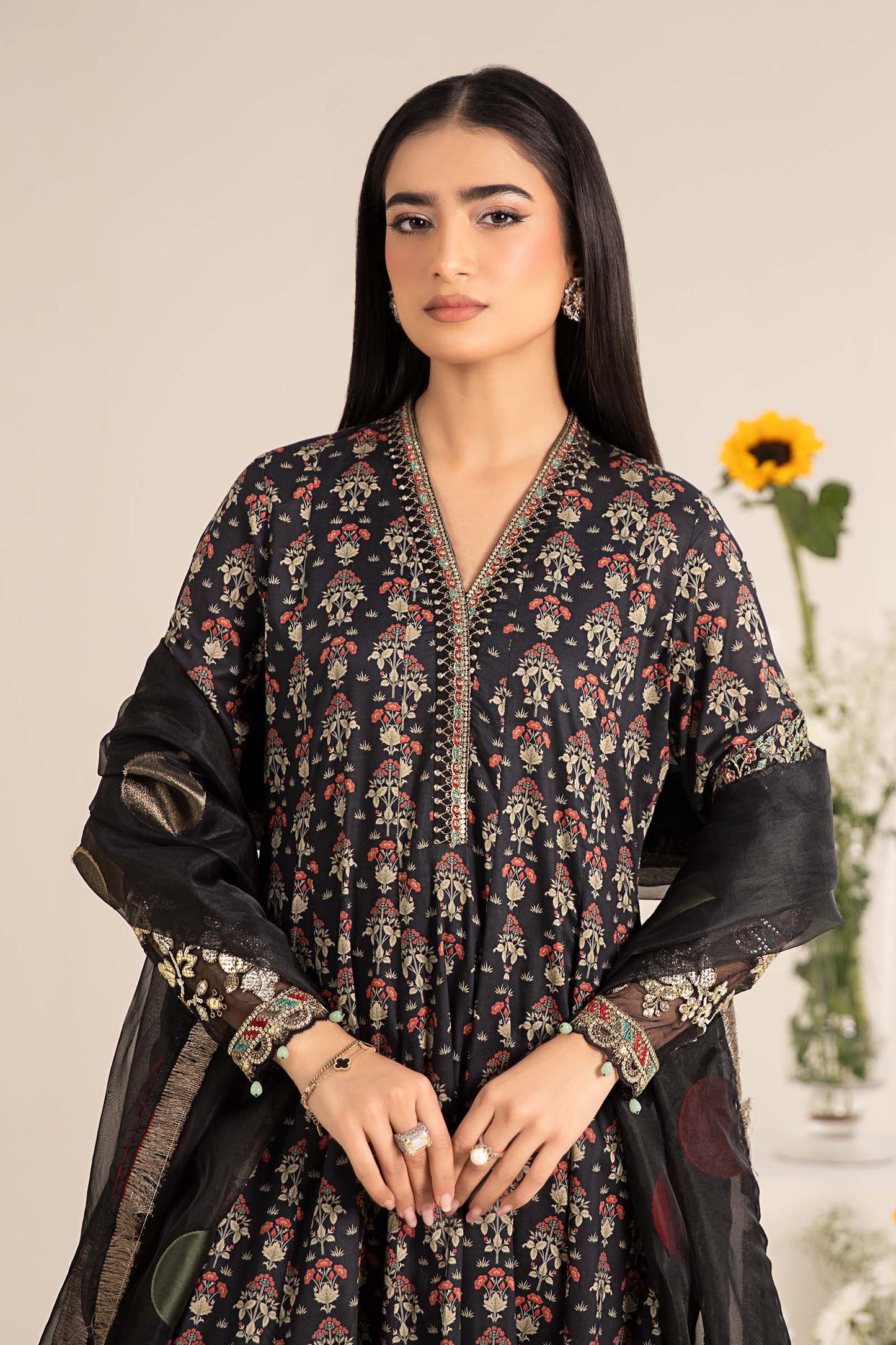 Maira B | Ready to Wear | DW-EF25-54 Black by Maria Faisal - Registered Vendor of : Maria B - type : Wedding Dress - 100% original wedding dresses