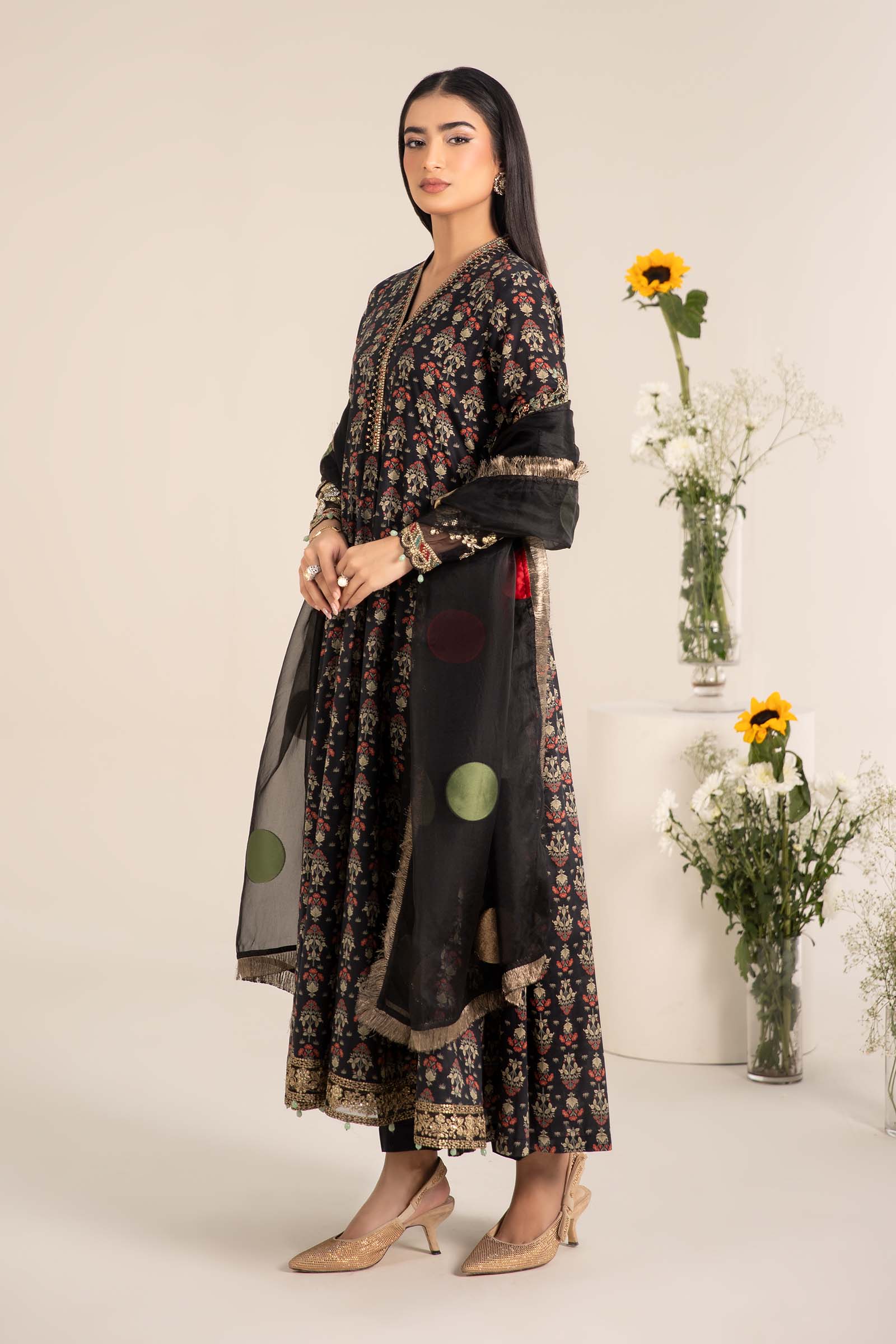Maira B | Ready to Wear | DW-EF25-54 Black by Maria Faisal - Registered Vendor of : Maria B - type : Wedding Dress - 100% original wedding dresses