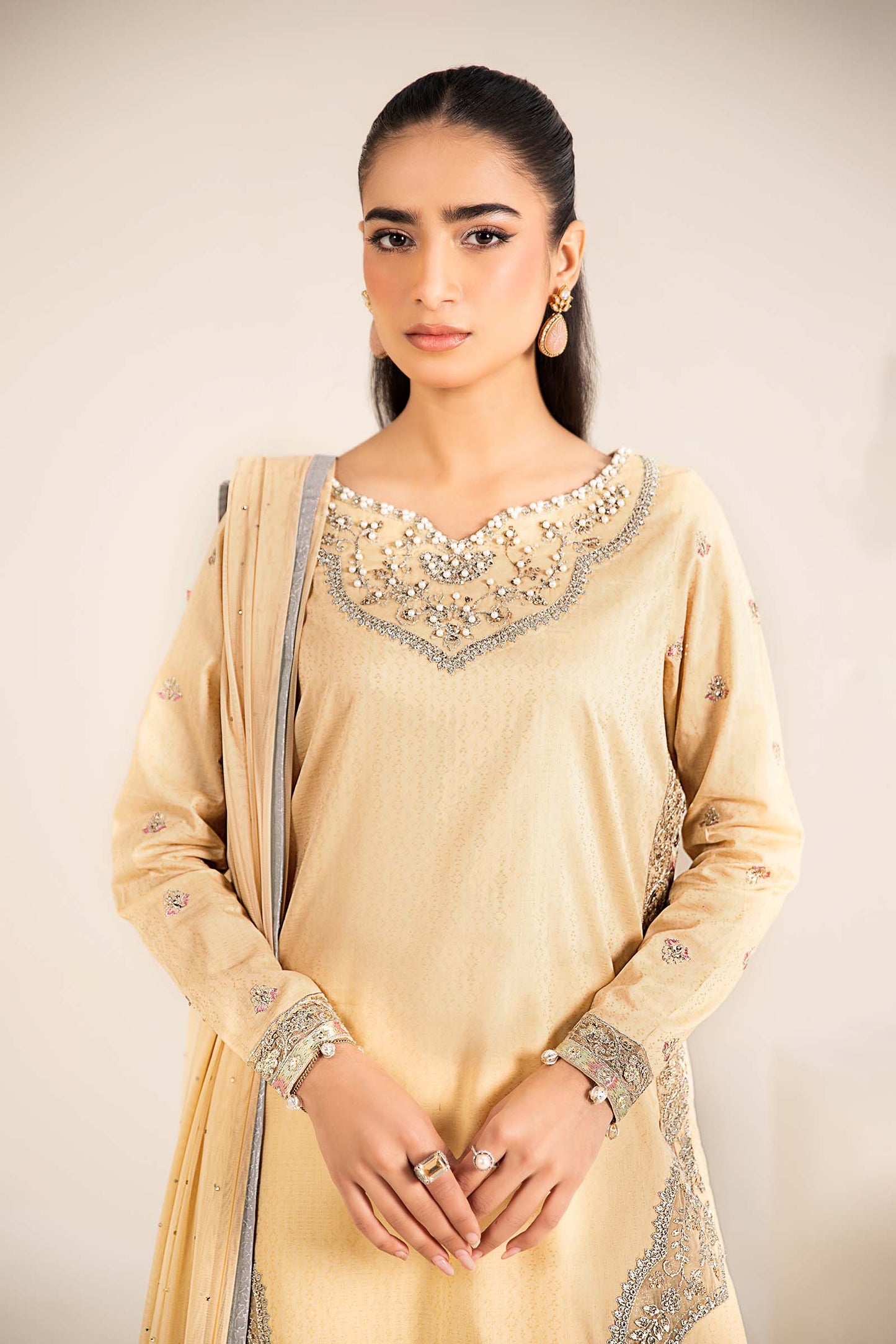 Maira B | Ready to Wear | DW-EF25-61 Yellow by Maria Faisal - Registered Vendor of : Maria B - type : Wedding Dress - 100% original wedding dresses