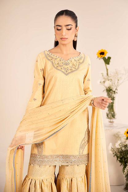 Maira B | Ready to Wear | DW-EF25-61 Yellow by Maria Faisal - Registered Vendor of : Maria B - type : Wedding Dress - 100% original wedding dresses