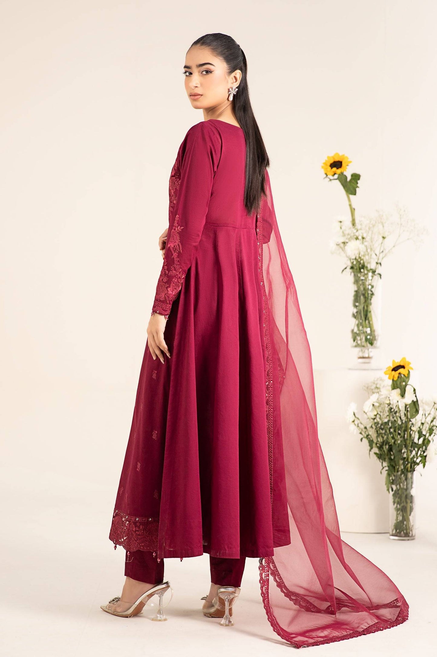 Maira B | Ready to Wear | DW-EF25-83 Red by Maria Faisal - Registered Vendor of : Maria B - type : Wedding Dress - 100% original wedding dresses