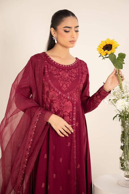 Maira B | Ready to Wear | DW-EF25-83 Red by Maria Faisal - Registered Vendor of : Maria B - type : Wedding Dress - 100% original wedding dresses