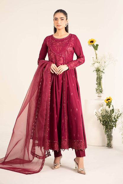 Maira B | Ready to Wear | DW-EF25-83 Red by Maria Faisal - Registered Vendor of : Maria B - type : Wedding Dress - 100% original wedding dresses