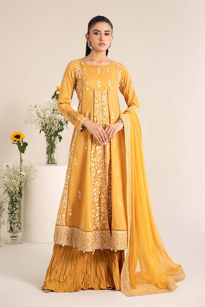 Maira B | Ready to Wear | DW-EF25-97 Yellow by Maria Faisal - Registered Vendor of : Maria B - type : Wedding Dress - 100% original wedding dresses