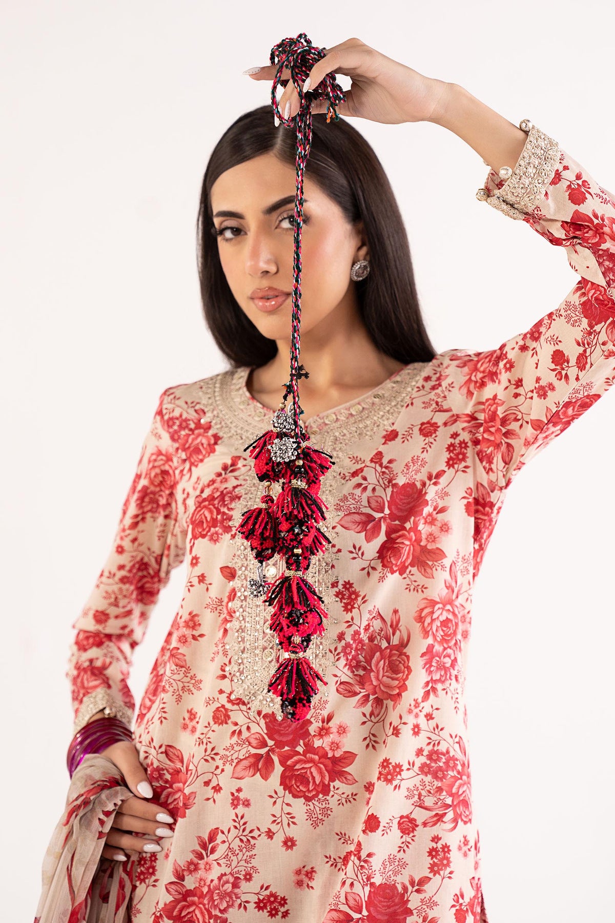 Maria B | Luxury Pret Pre Fall | DW-PF25-63R1-Pink - Luxury Dress - available at Maria Faisal in UK and USA.