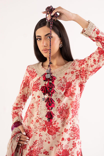 Maria B | Luxury Pret Pre Fall | DW-PF25-63R1-Pink - Luxury Dress - available at Maria Faisal in UK and USA.