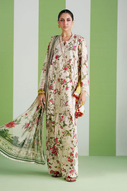 Maria B | Luxury Pret Pre Fall | DW-PF26-03-Off White - Luxury Dress - available at Maria Faisal in UK and USA.