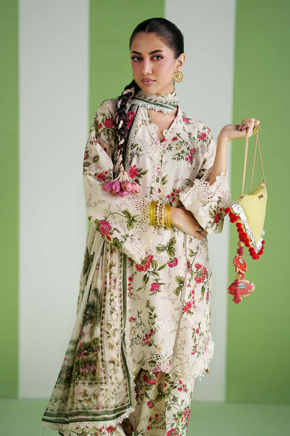 Maria B | Luxury Pret Pre Fall | DW-PF26-03-Off White - Luxury Dress - available at Maria Faisal in UK and USA.