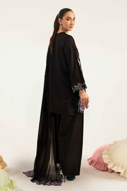 Maria B | Luxury Pret Pre Fall | DW-PF26-20-Black - Luxury Dress - available at Maria Faisal in UK and USA.