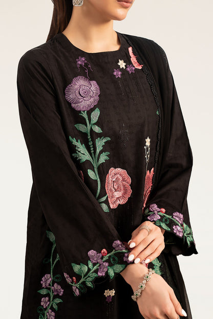 Maria B | Luxury Pret Pre Fall | DW-PF26-20-Black - Luxury Dress - available at Maria Faisal in UK and USA.