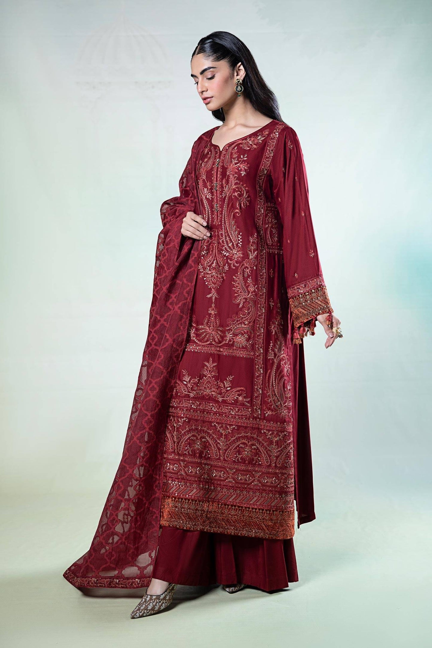 Maira B | Ready to Wear | DW-W24-22 by Maria Faisal - Registered Vendor of : Maria B - type : Wedding Dress - 100% original wedding dresses