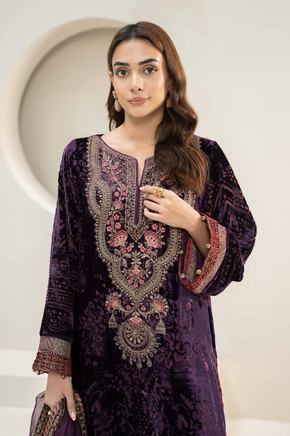 Maira B | Ready to Wear | DW-W24-174 Purple by Maria Faisal - Registered Vendor of : Maria B - type : Wedding Dress - 100% original wedding dresses