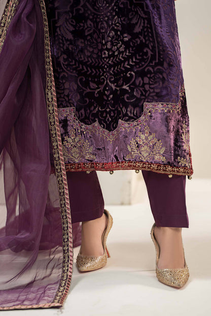 Maira B | Ready to Wear | DW-W24-174 Purple by Maria Faisal - Registered Vendor of : Maria B - type : Wedding Dress - 100% original wedding dresses