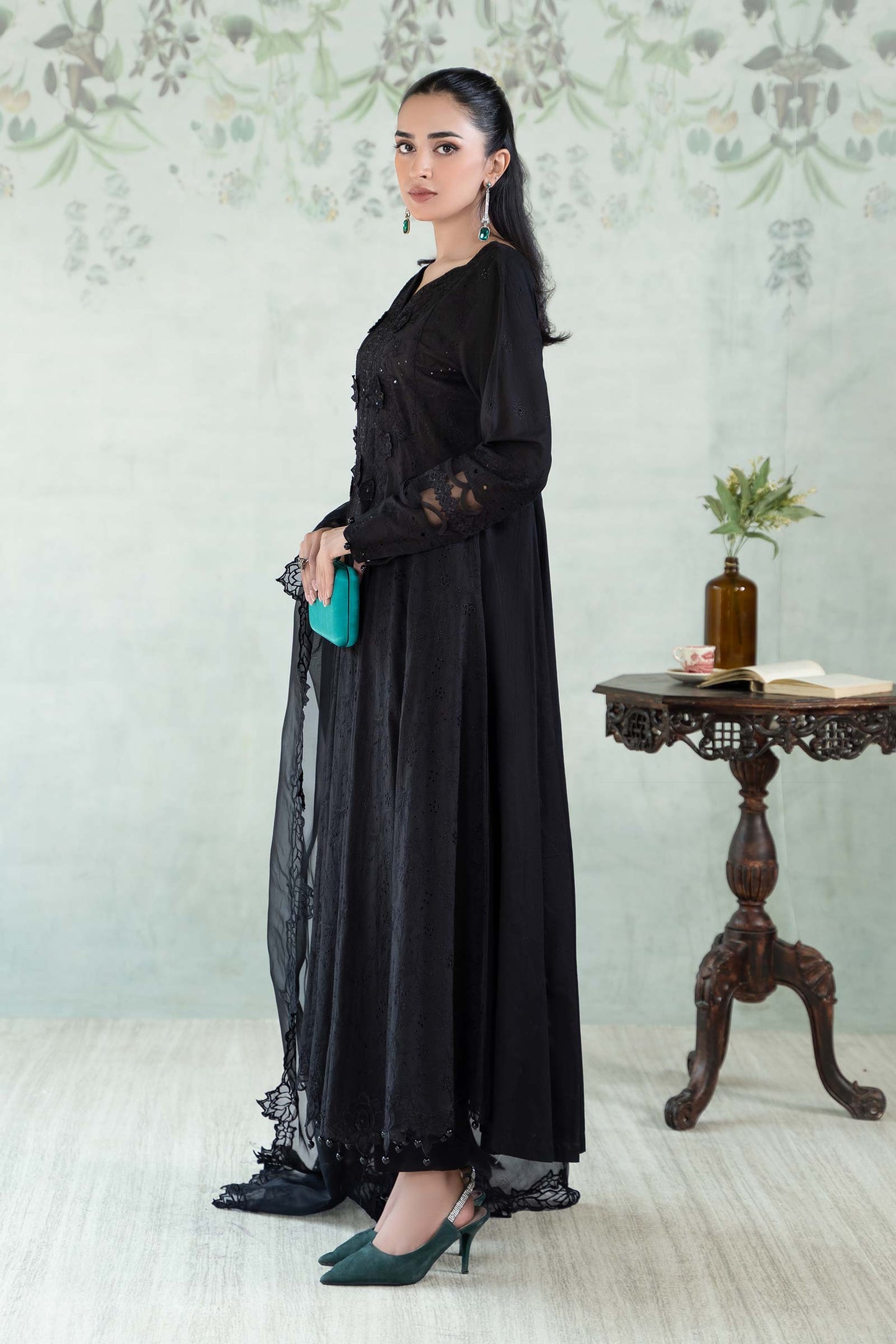 Maria B | Eid Collection 2026 | Dw-Ea24-07R1 Black - Luxury Dress - available at Maria Faisal in UK and USA.