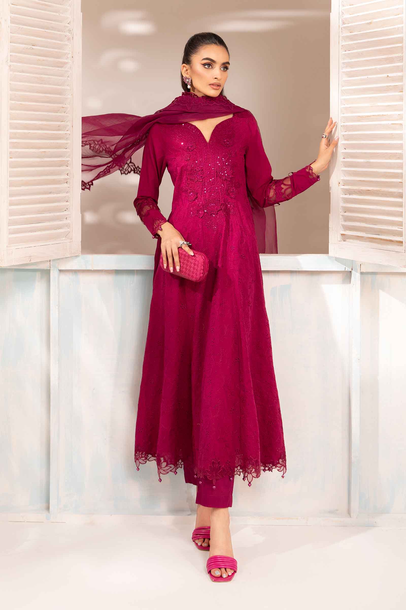 Maria B | Eid Festive Pret | DW-EA24-07R1 - Luxury Dress - available at Maria Faisal in UK and USA.