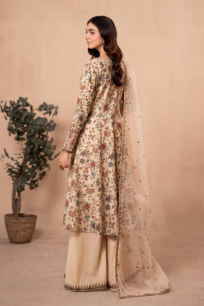 Maria B | Eid Collection 2026 | Dw-Ea24-42R1-Printed Off White - Luxury Dress - available at Maria Faisal in UK and USA.