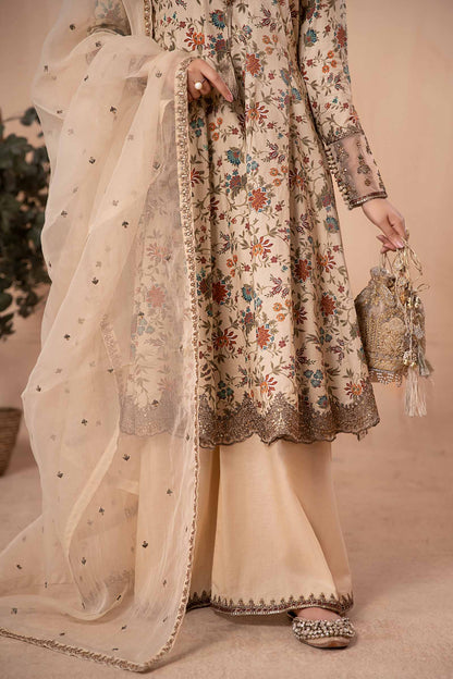 Maria B | Eid Collection 2026 | Dw-Ea24-42R1-Printed Off White - Luxury Dress - available at Maria Faisal in UK and USA.