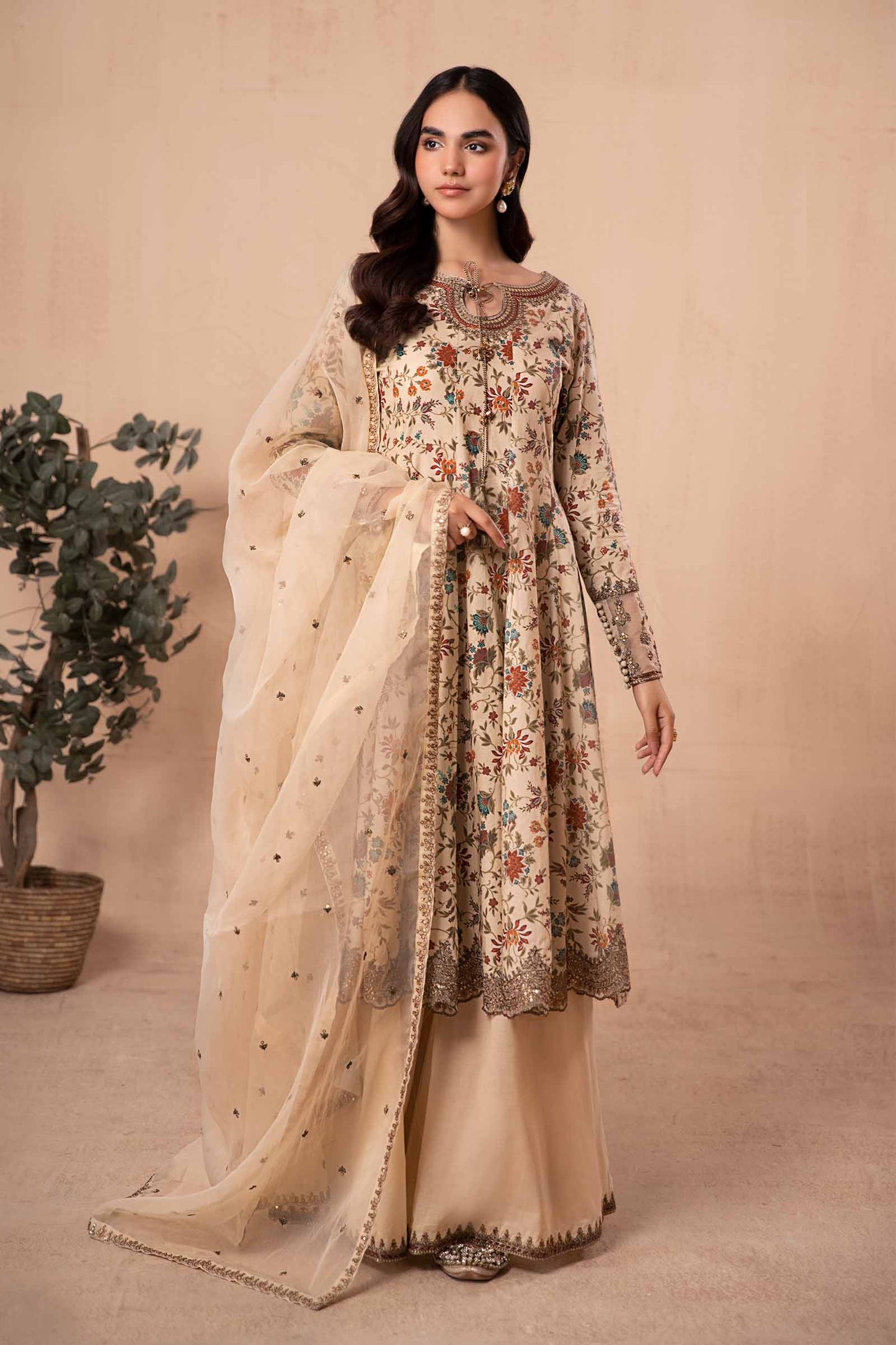 Maria B | Eid Festive Pret | DW-EA24-42R1 - Luxury Dress - available at Maria Faisal in UK and USA.