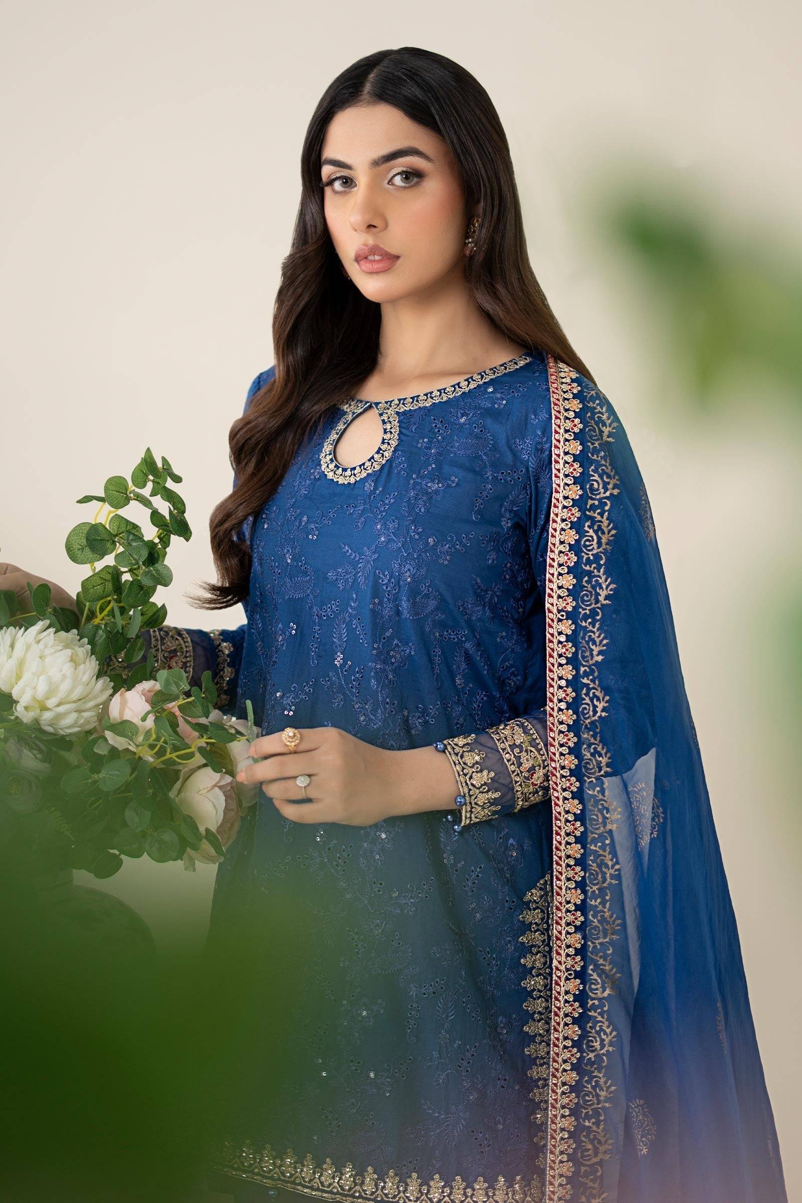 Maria B | Luxury Pret 25 | DW-EA25-11 by Maria Faisal - Registered Vendor of : Maria B - type : Ladies Clothes - 100% original wedding dresses