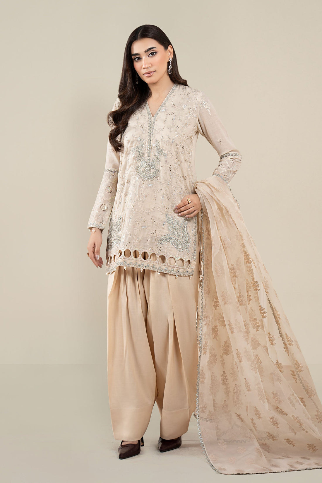 Maria B | Pre Fall 25 | Paper Cotton Suit 17 - Ladies Clothes - Maria Faisal