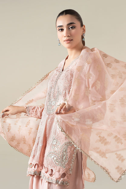 Maria B | Luxury Winter Pret 25 | DW-EA25-13-Peach - Ladies Clothes - Maria Faisal