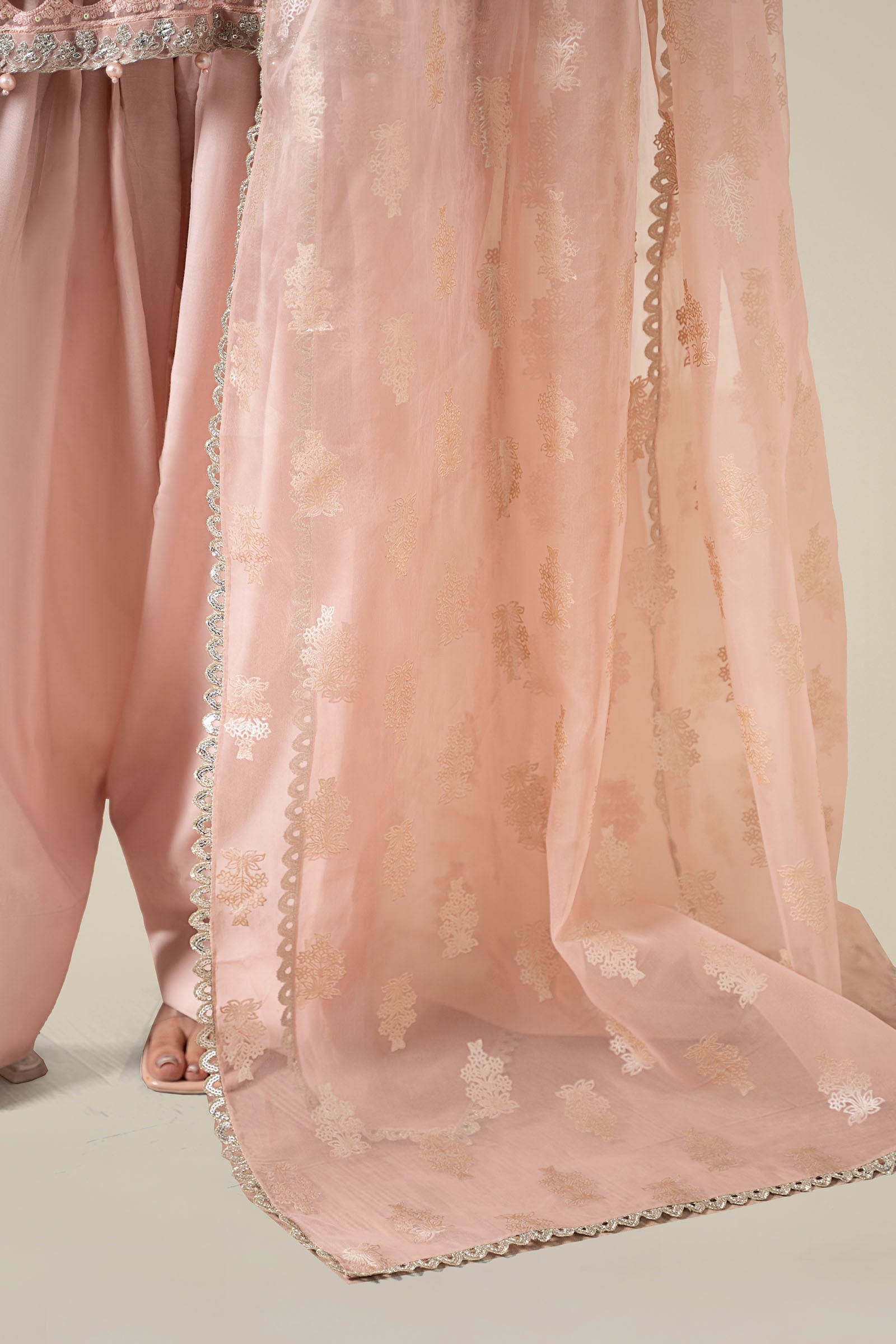 Maria B | Luxury Winter Pret 25 | DW-EA25-13-Peach - Ladies Clothes - Maria Faisal