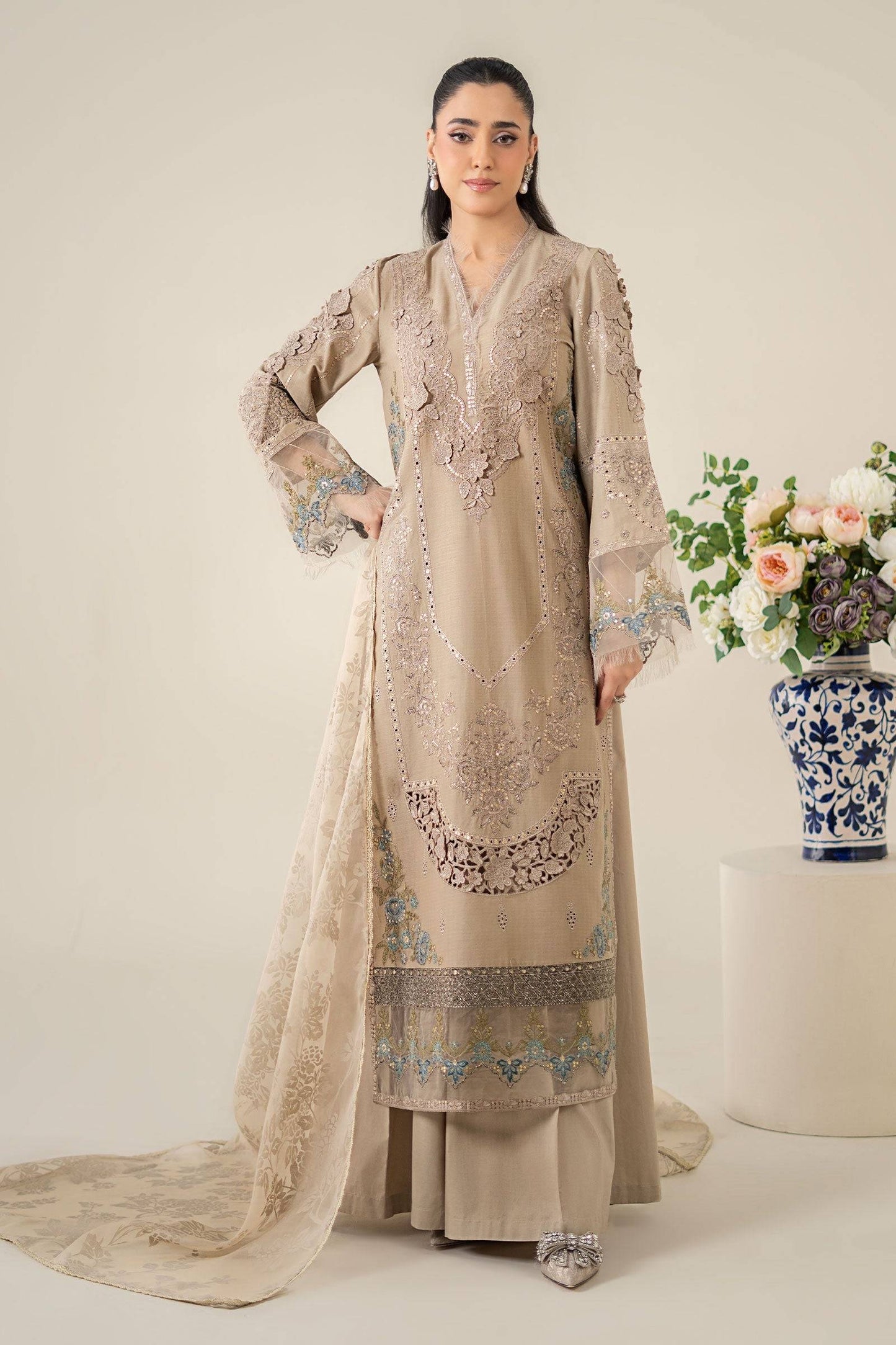 Maria B | Luxury Pret 25 | DW-EA25-16 by Maria Faisal - Registered Vendor of : Maria B - type : Ladies Clothes - 100% original wedding dresses
