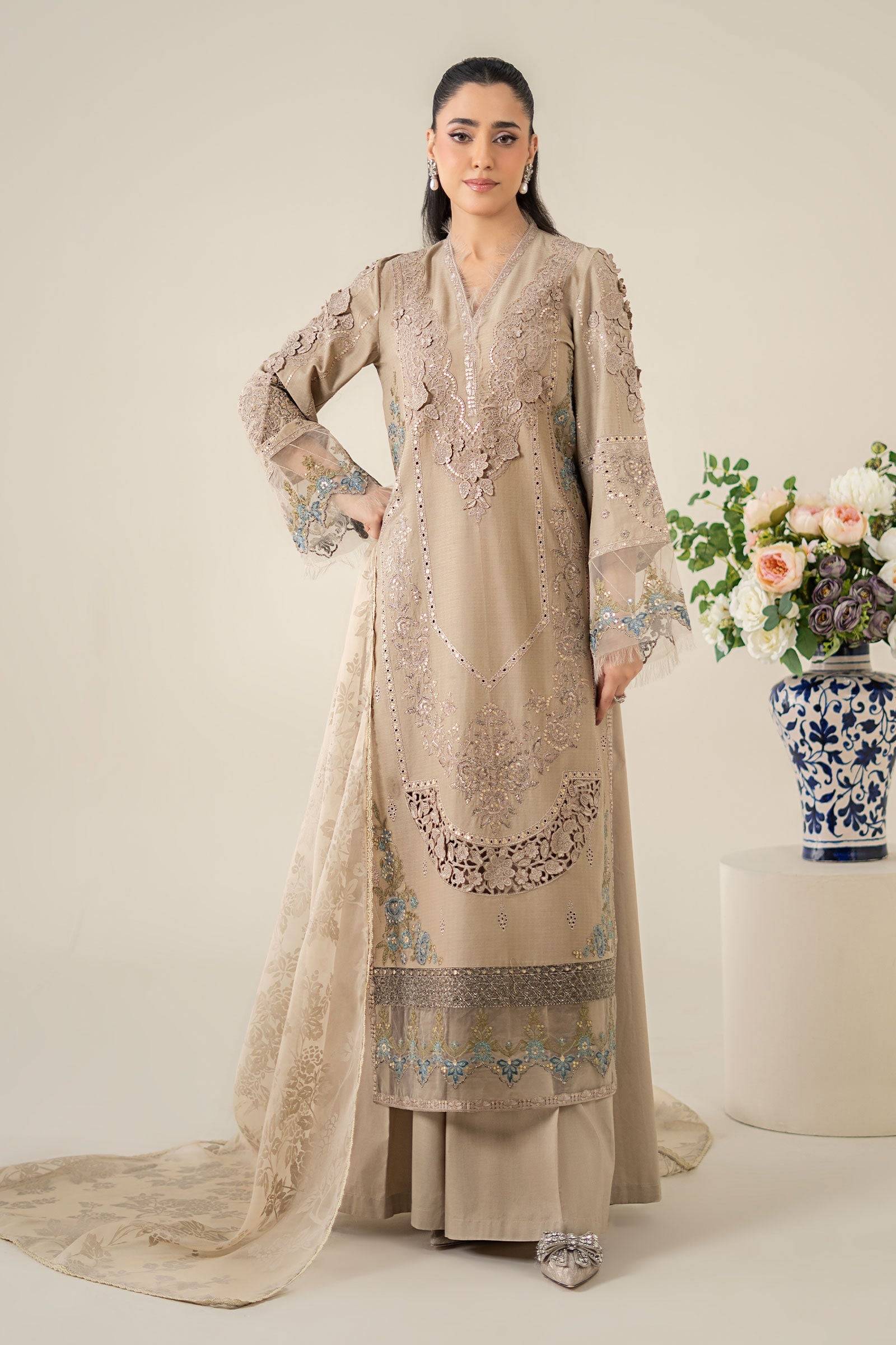 Maria B | Luxury Pret 25 | DW-EA25-16 by Maria Faisal - Registered Vendor of : Maria B - type : Ladies Clothes - 100% original wedding dresses