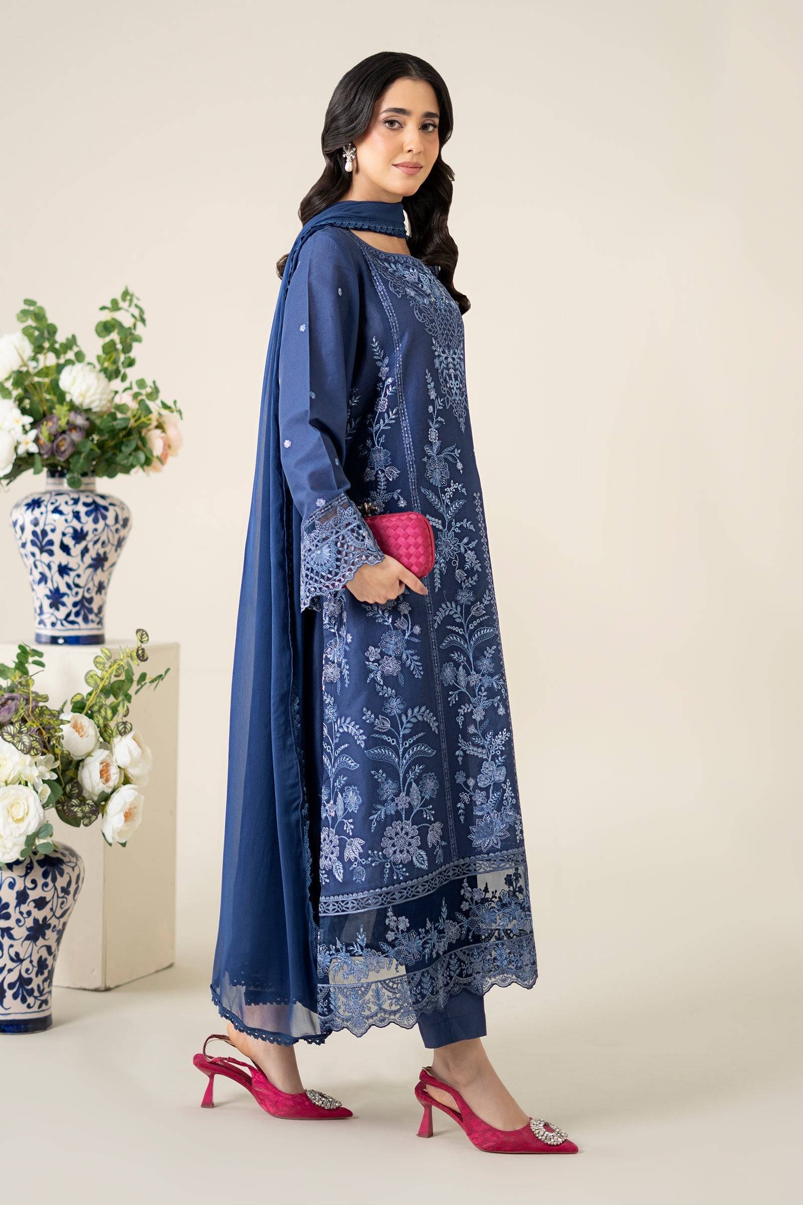 Maria B | Luxury Pret 25 | DW-EA25-21 by Maria Faisal - Registered Vendor of : Maria B - type : Ladies Clothes - 100% original wedding dresses