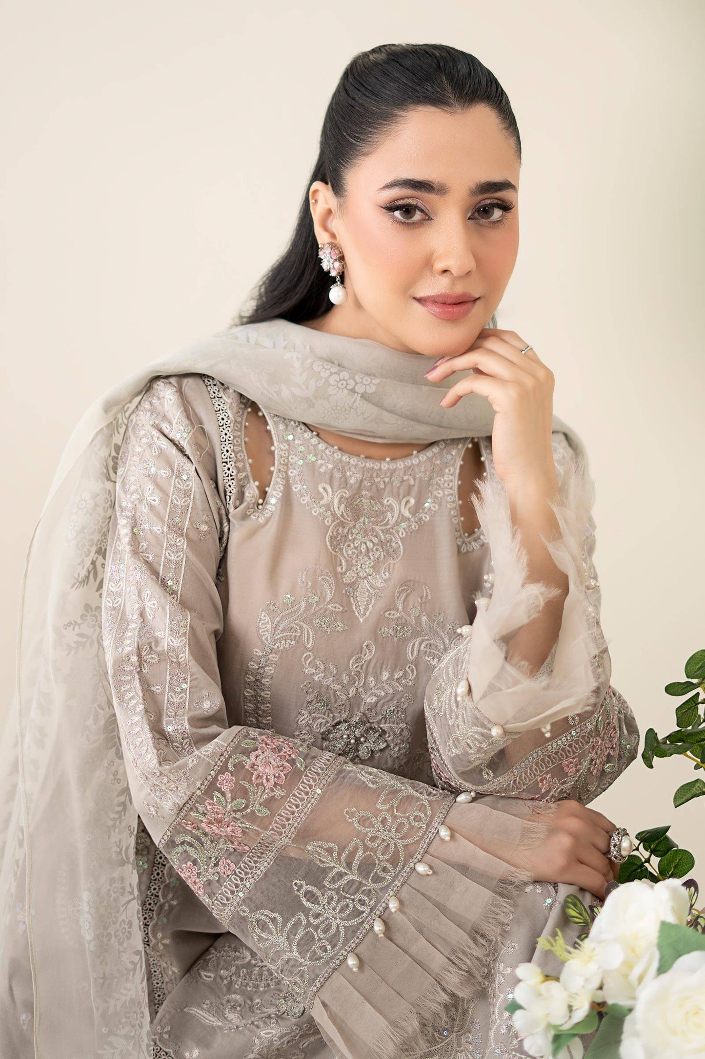Maria B | Luxury Pret 25 | DW-EA25-57 by Maria Faisal - Registered Vendor of : Maria B - type : Ladies Clothes - 100% original wedding dresses