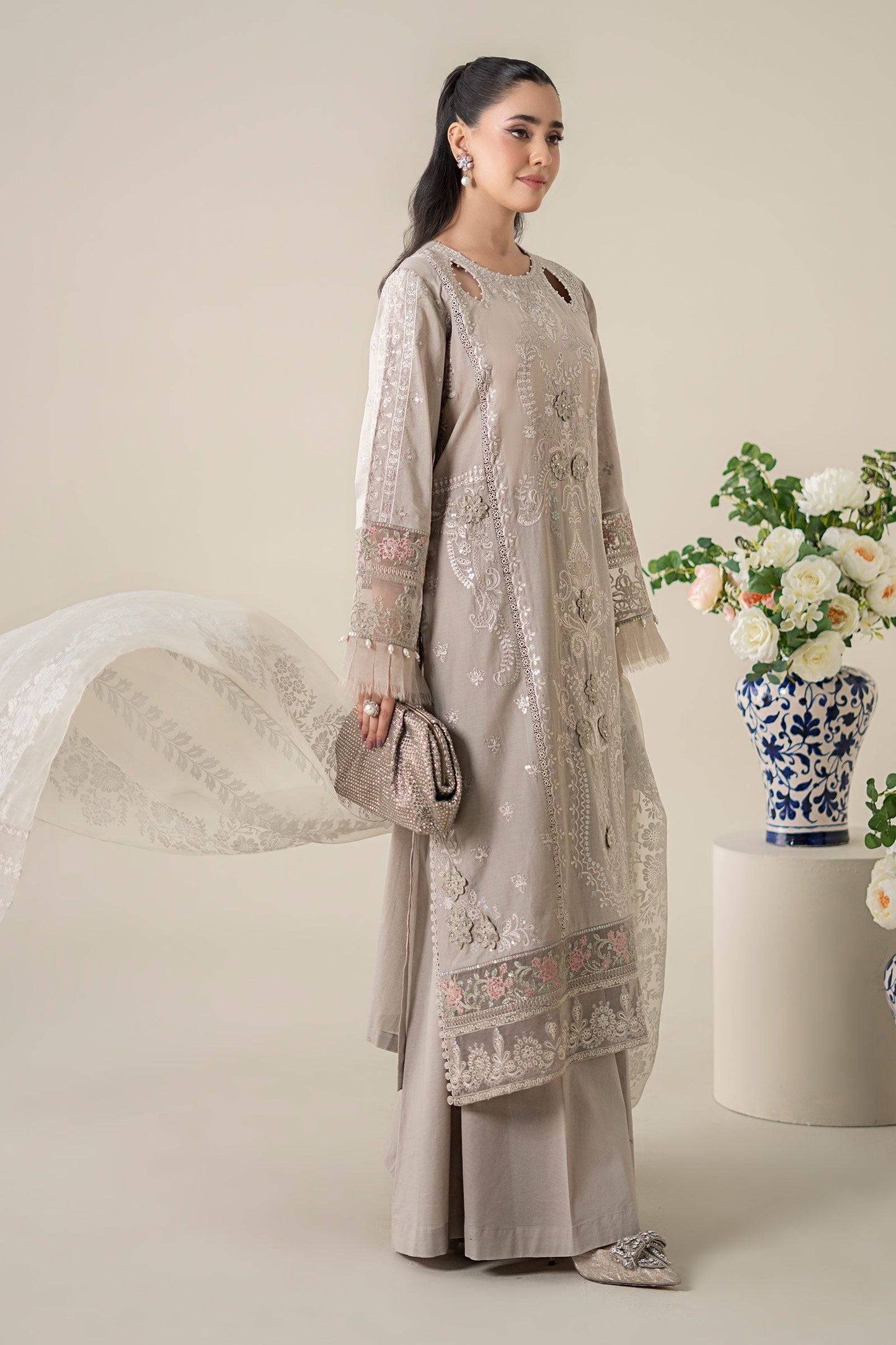 Maria B | Luxury Pret 25 | DW-EA25-57 by Maria Faisal - Registered Vendor of : Maria B - type : Ladies Clothes - 100% original wedding dresses