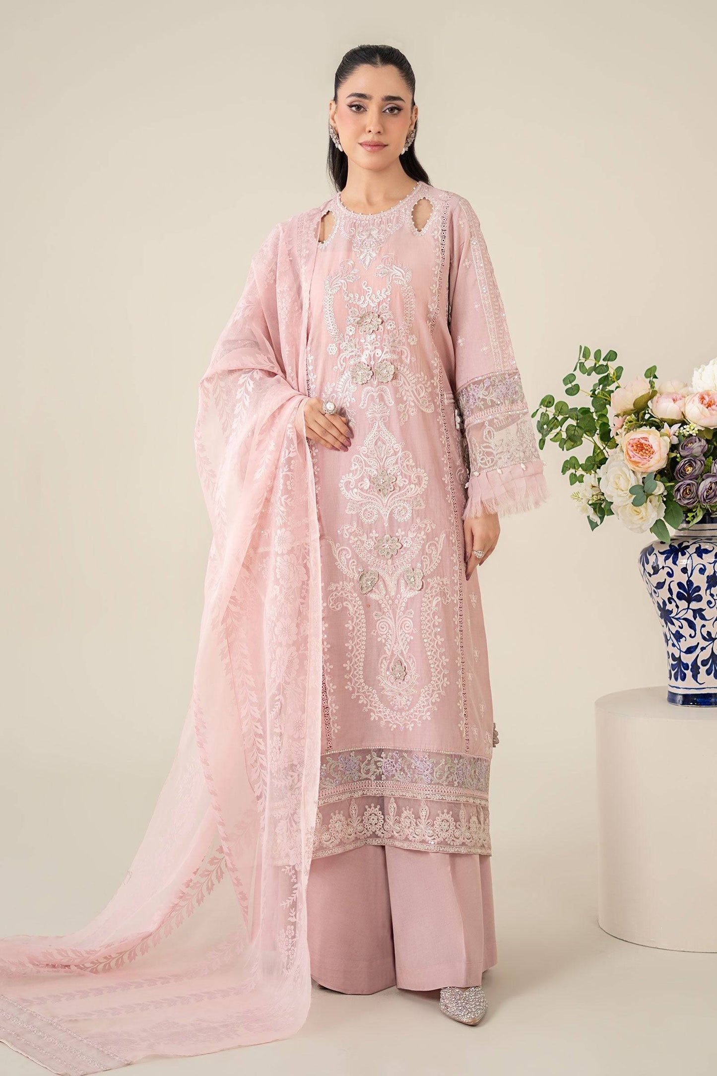 Maria B | Luxury Pret 25 | DW-EA25-57 by Maria Faisal - Registered Vendor of : Maria B - type : Ladies Clothes - 100% original wedding dresses