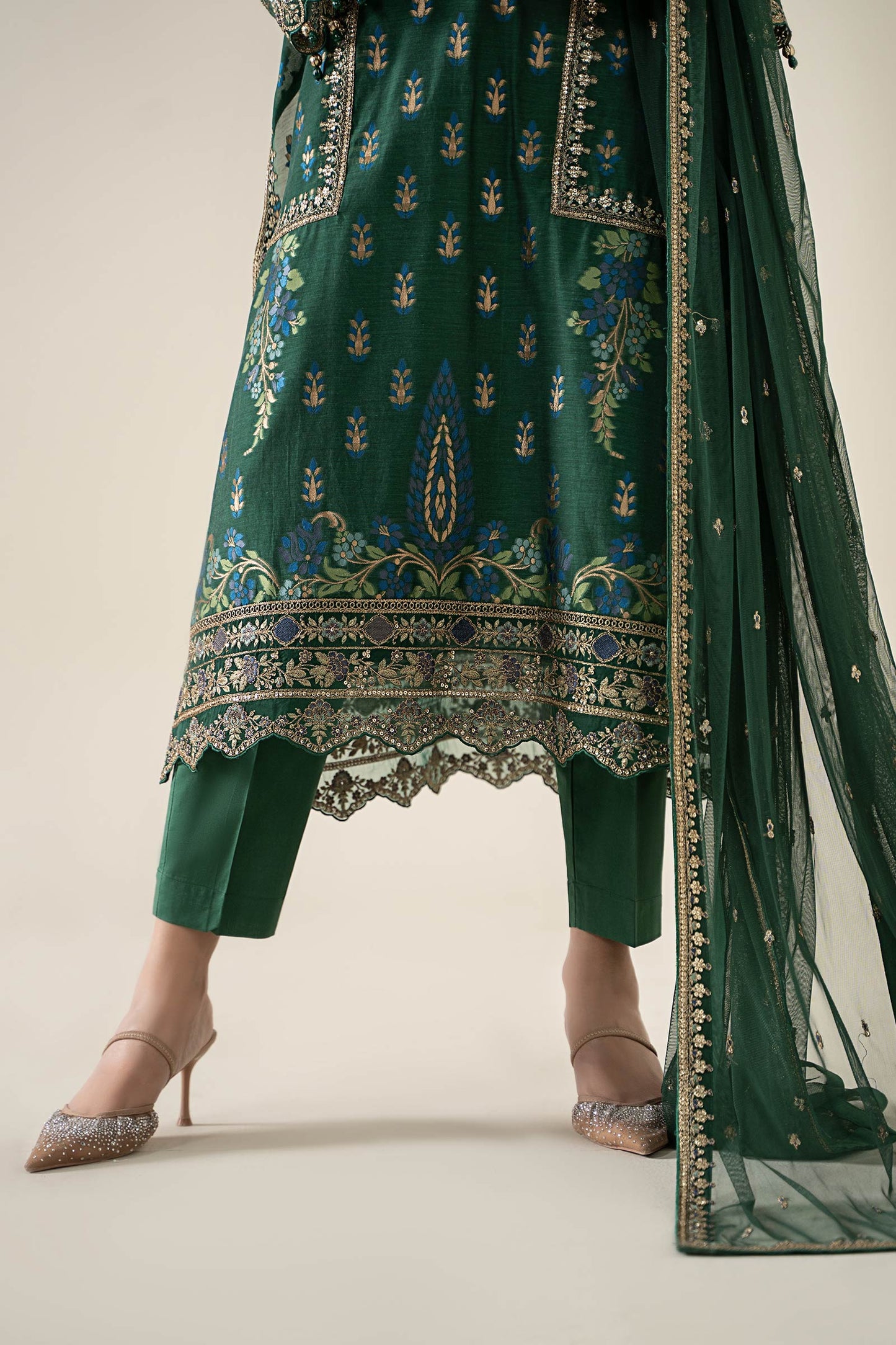 Maria B | Luxury Winter Pret 25 |DW-EA25-59-Green - Ladies Clothes - Maria Faisal
