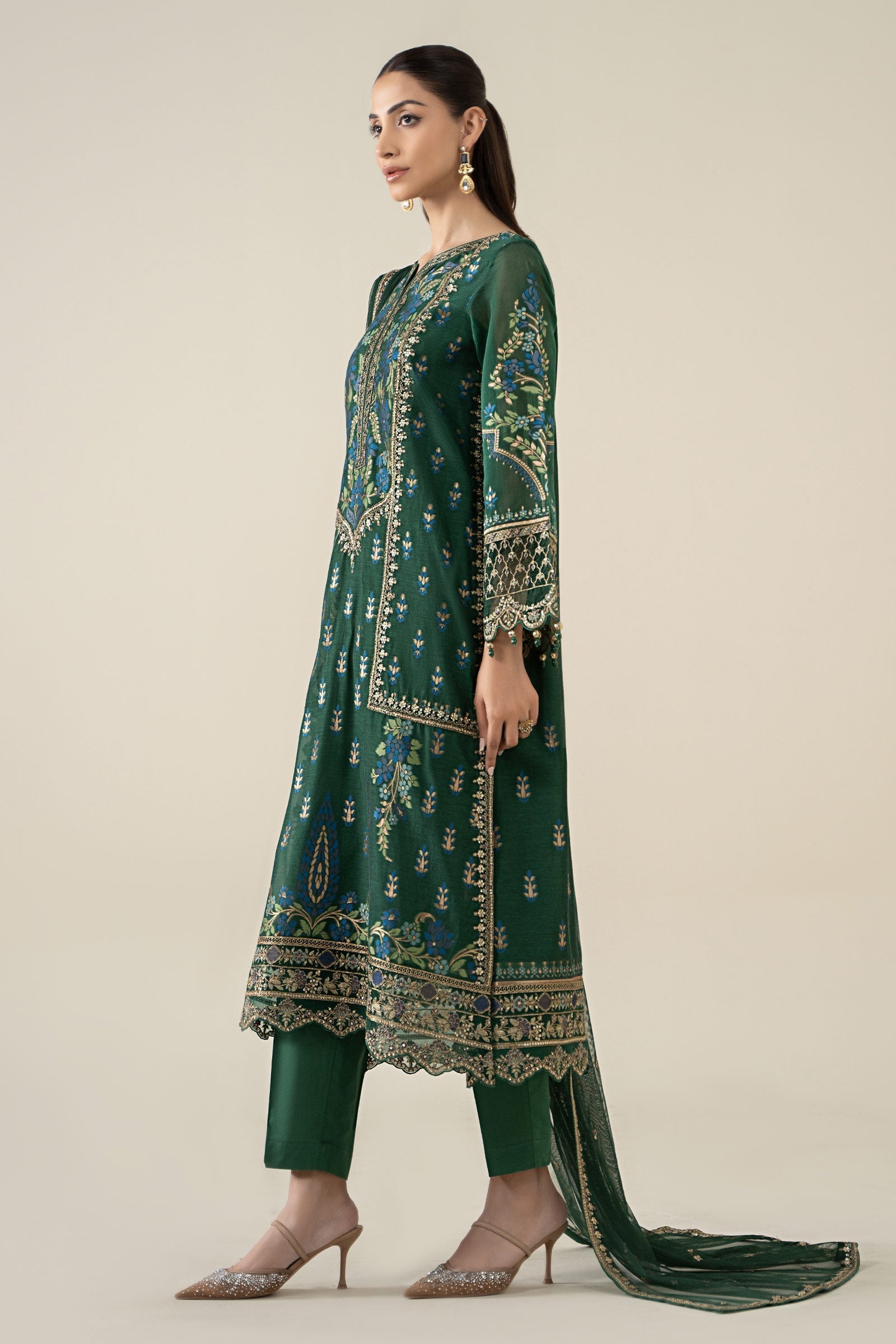 Maria B | Luxury Winter Pret 25 |DW-EA25-59-Green - Ladies Clothes - Maria Faisal