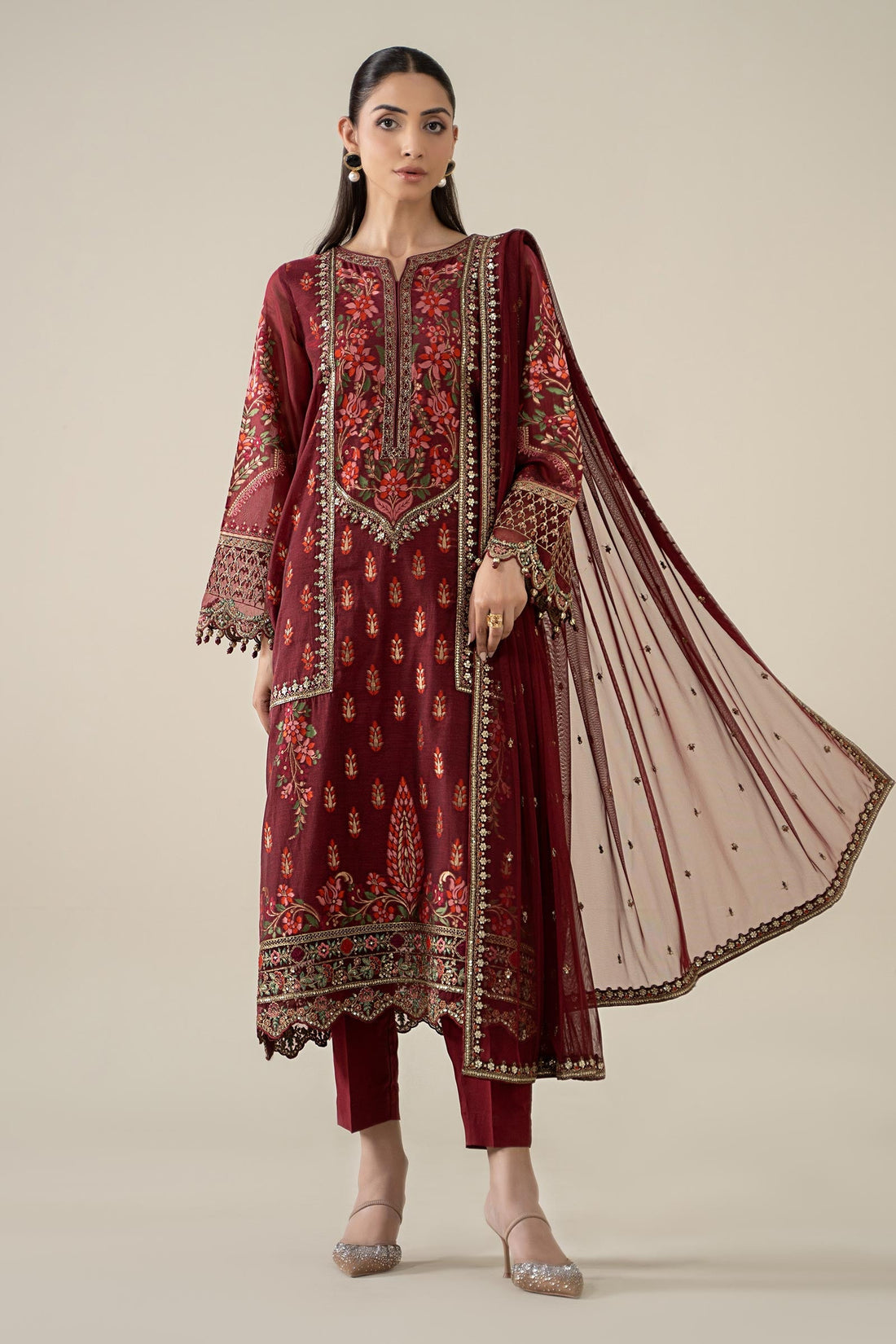Maria B | Pre Fall 25 | Jacquard Suit 21 - Ladies Clothes - Maria Faisal