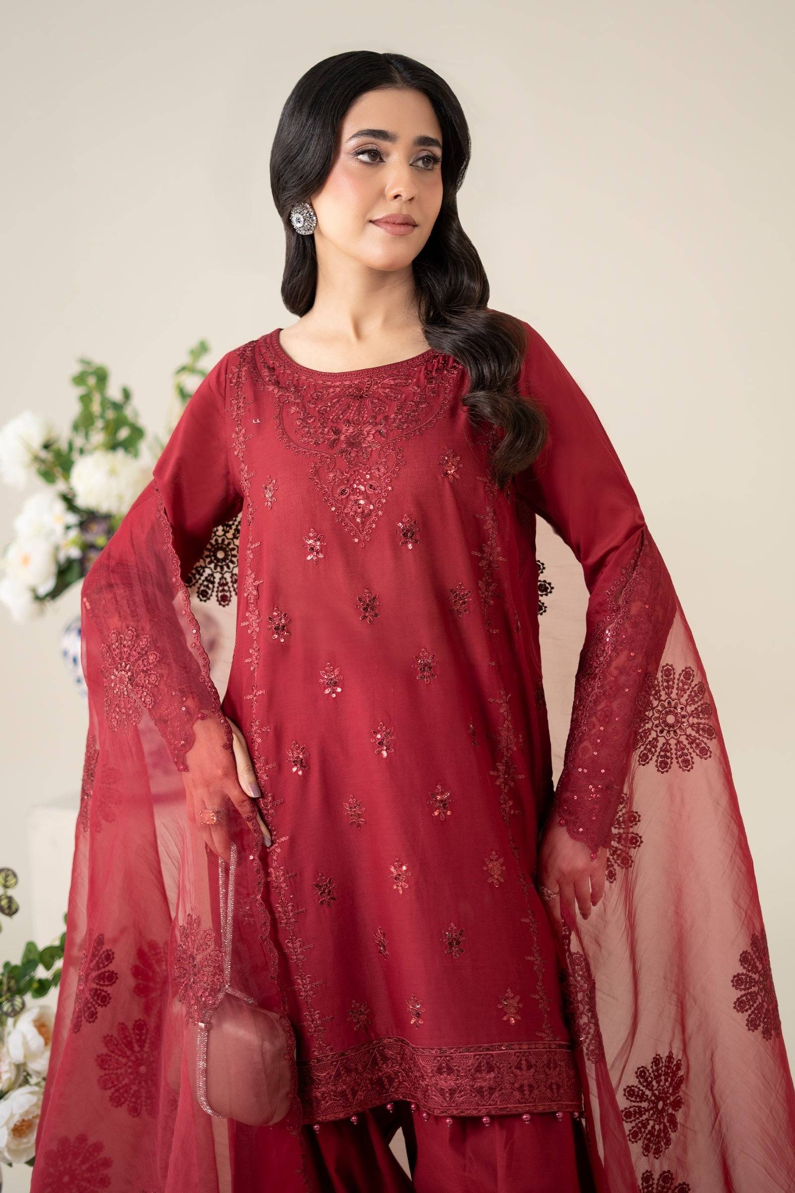 Maria B | Luxury Pret 25 | DW-EA25-68 by Maria Faisal - Registered Vendor of : Maria B - type : Ladies Clothes - 100% original wedding dresses
