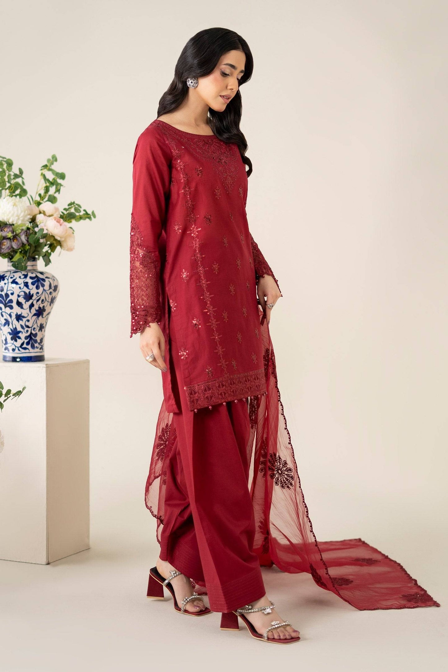 Maria B | Luxury Pret 25 | DW-EA25-68 by Maria Faisal - Registered Vendor of : Maria B - type : Ladies Clothes - 100% original wedding dresses