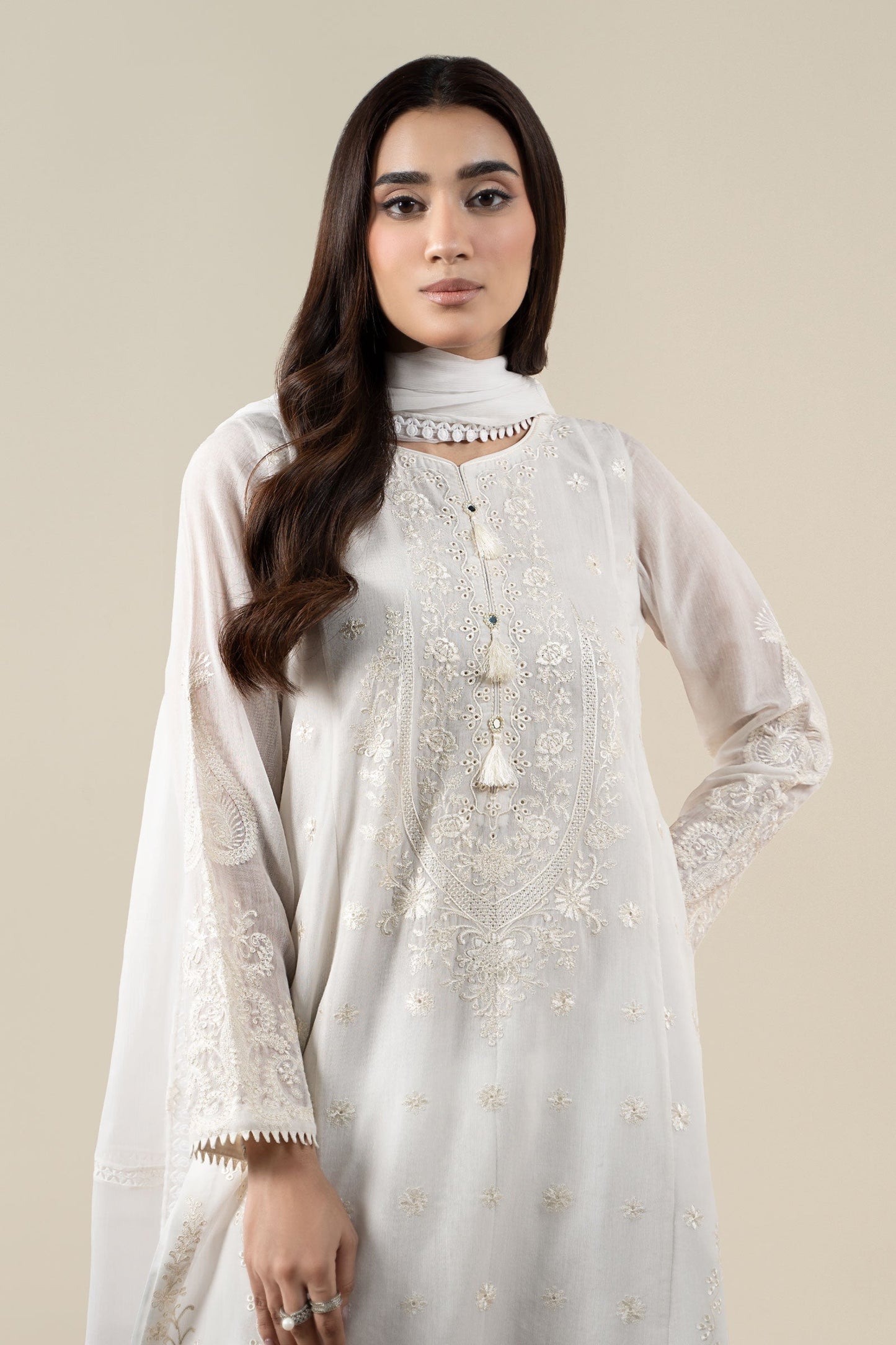 Maria B | Pre Fall 25 | Paper Cotton Suit 07 - Ladies Clothes - Maria Faisal