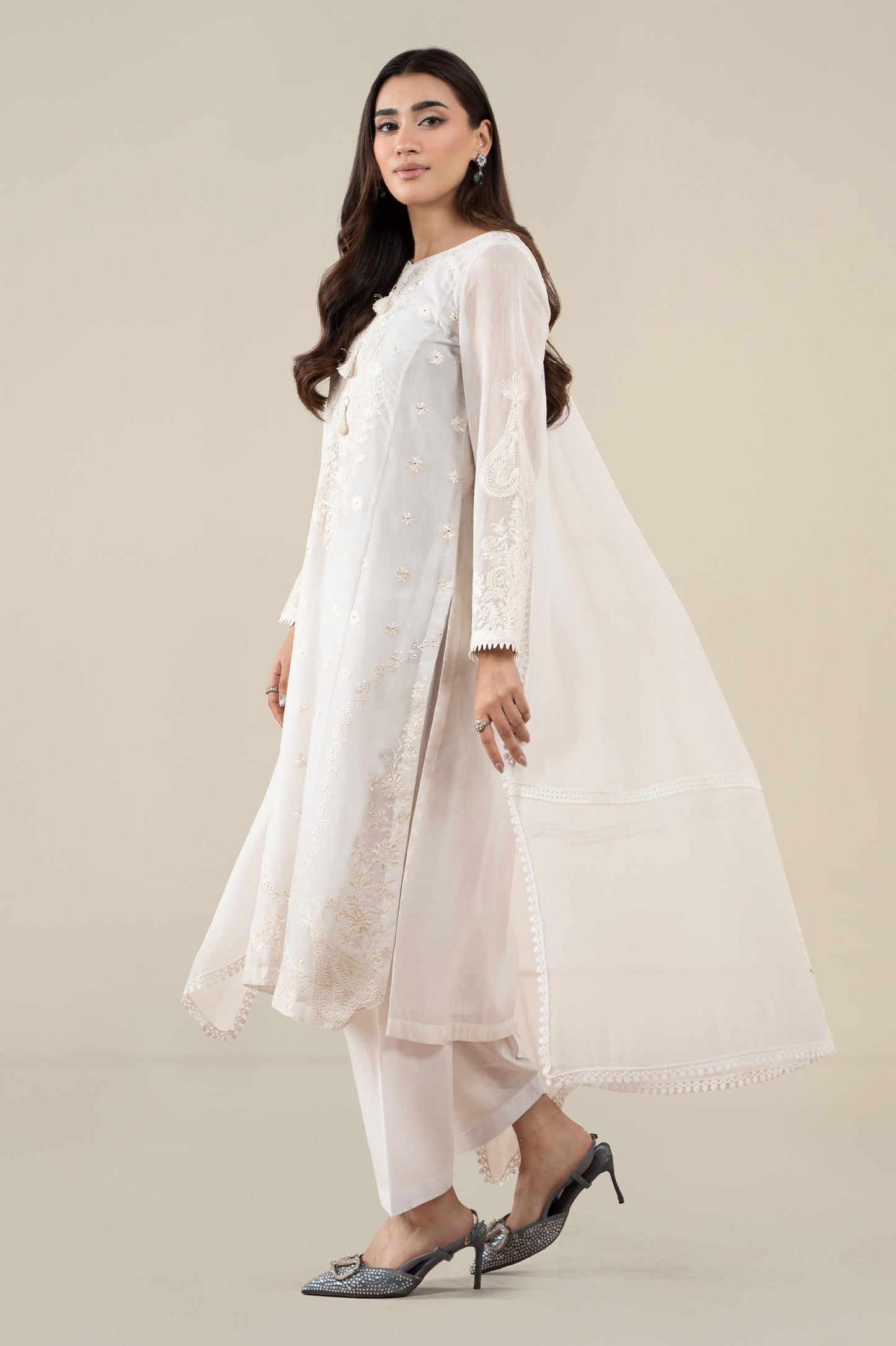 Maria B | Pre Fall 25 | Paper Cotton Suit 07 - Ladies Clothes - Maria Faisal