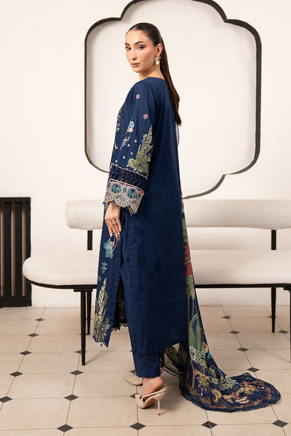 Maria B | Luxury Pret Pre Fall | DW-EA26-11-Blue - Luxury Dress - available at Maria Faisal in UK and USA.
