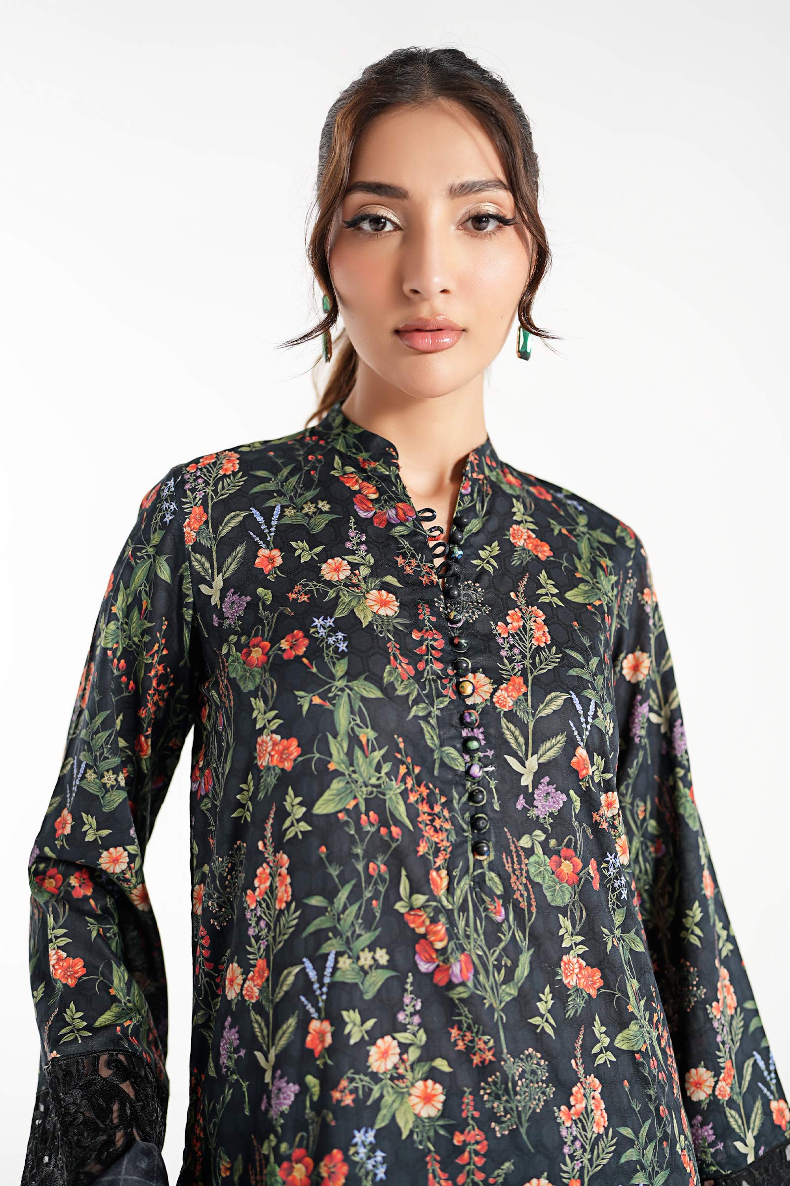 Maria B | Luxury Winter Pret 25 | DW-EF23-71R1-Black - Ladies Clothes - Maria Faisal