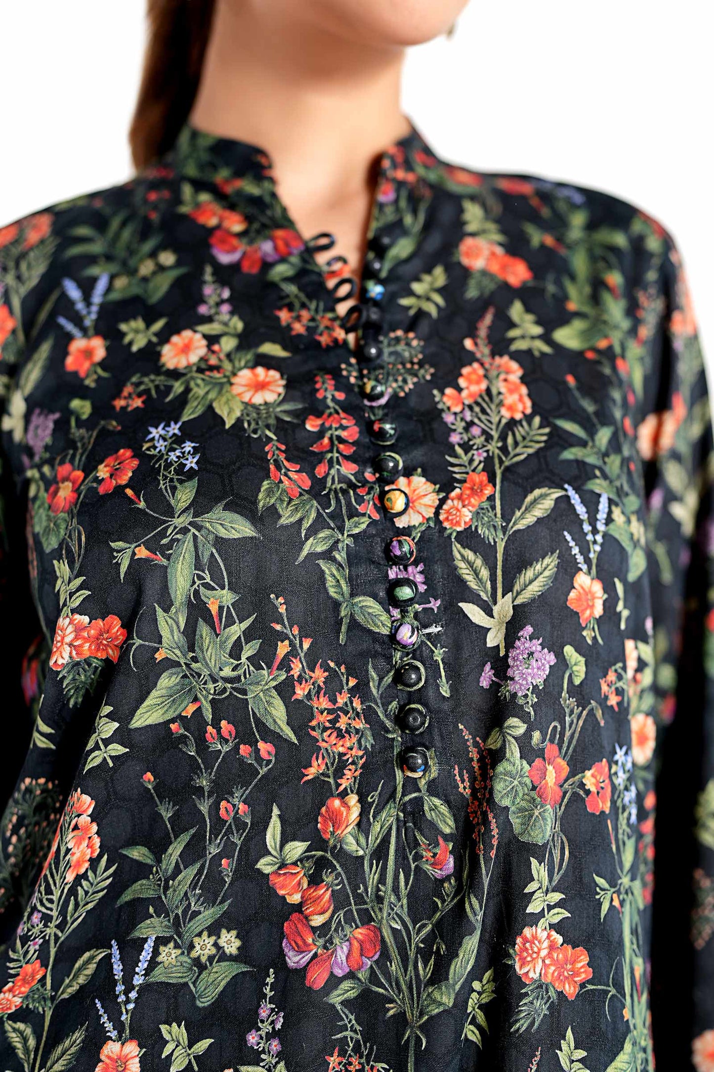 Maria B | Luxury Winter Pret 25 | DW-EF23-71R1-Black - Ladies Clothes - Maria Faisal