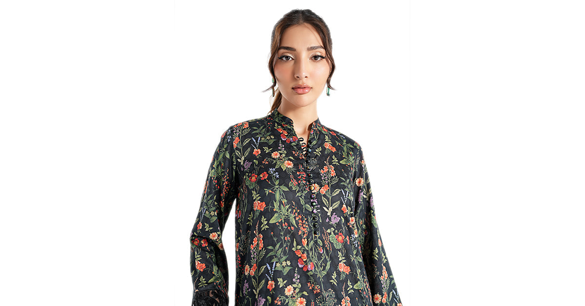 Maria B | Luxury Winter Pret 25 | DW-EF23-71R1-Black - Ladies Clothes - Maria Faisal