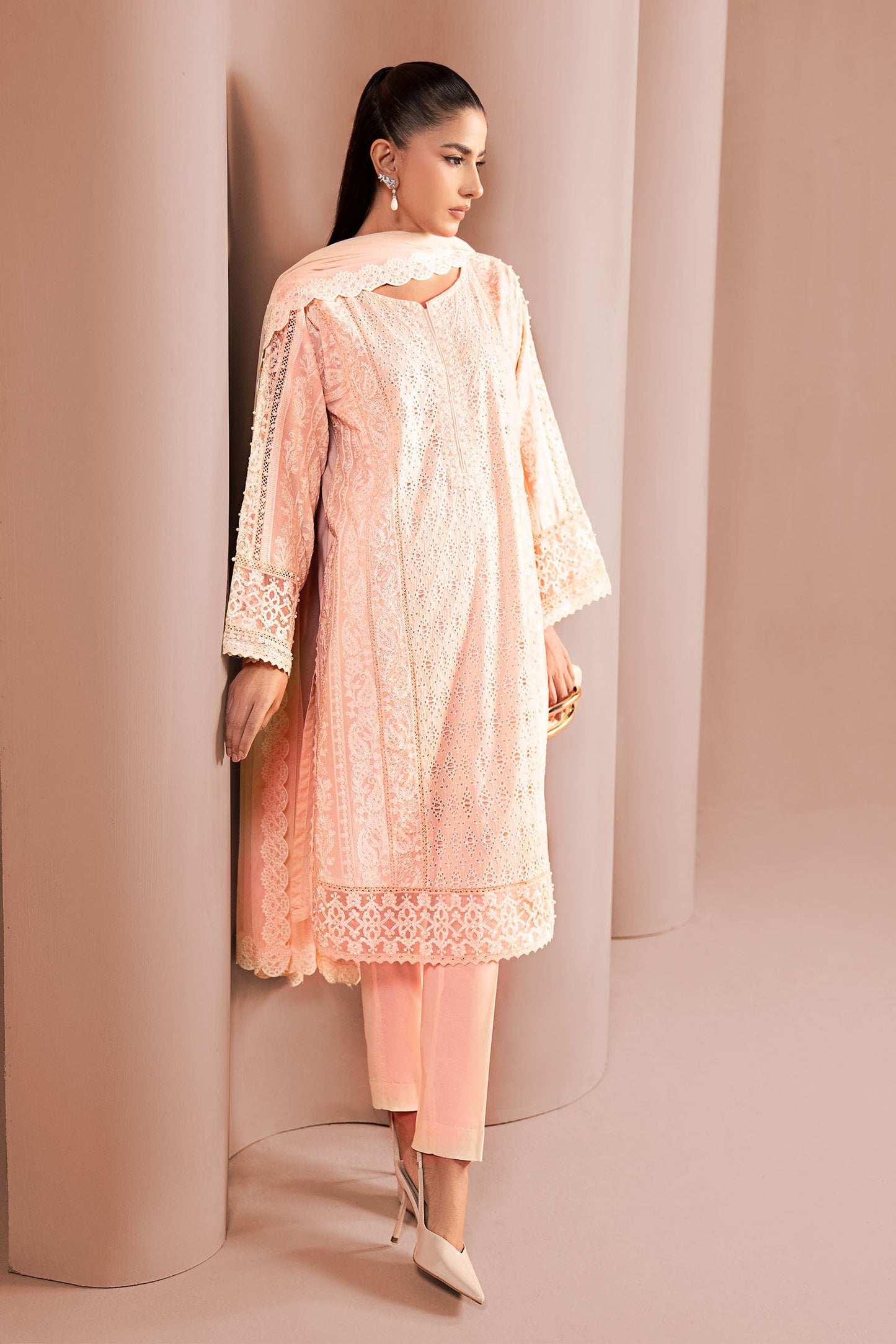 Maria B | Eid Collection 2026 | Dw-Ef24-01 Pink - Luxury Dress - available at Maria Faisal in UK and USA.