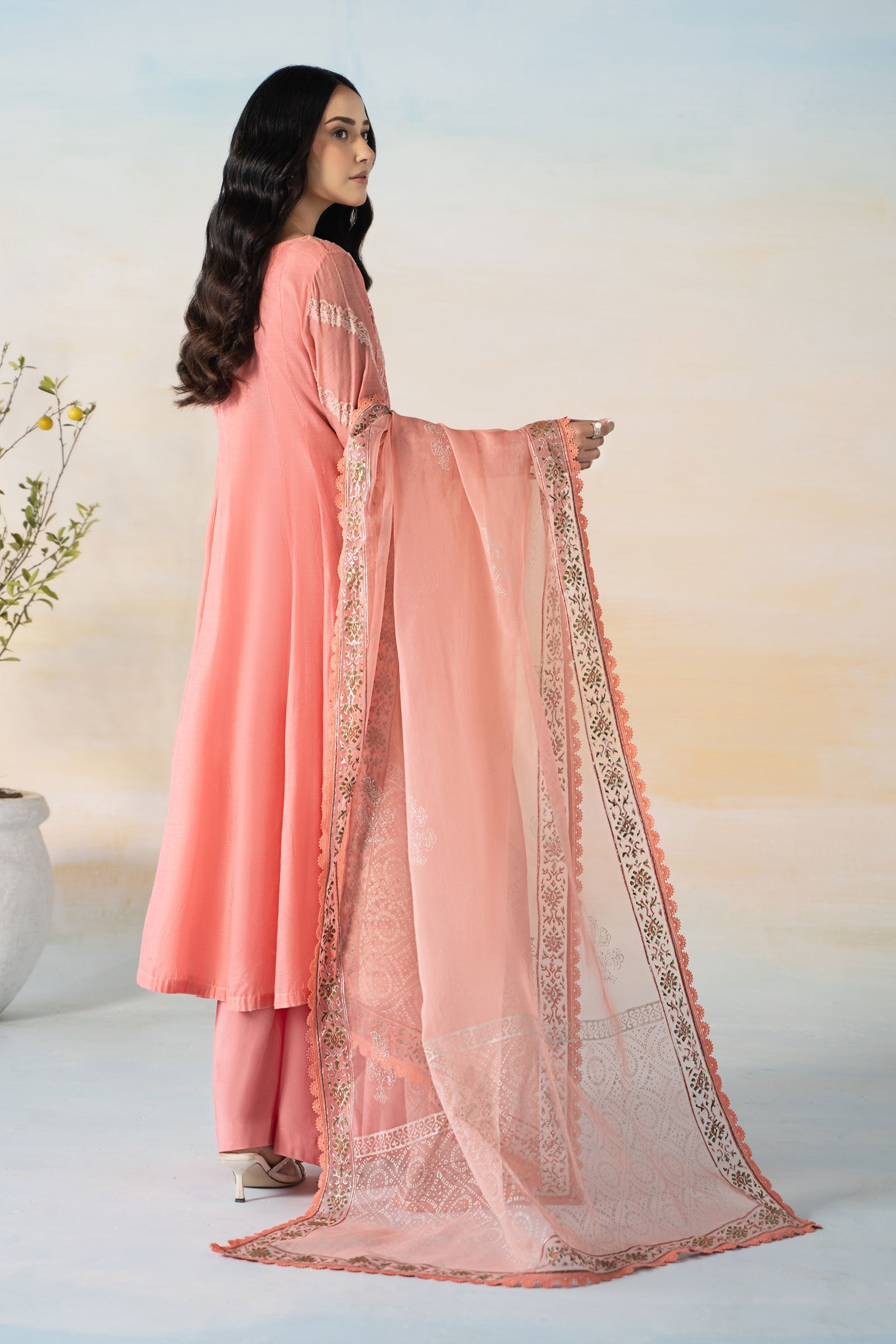 Maria B | Eid Collection 2026 | Dw-Ef24-06R1 Pink - Luxury Dress - available at Maria Faisal in UK and USA.
