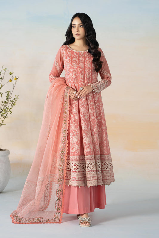 Maria B | Eid Collection 2026 | Dw-Ef24-06R1 Pink - Luxury Dress - available at Maria Faisal in UK and USA.