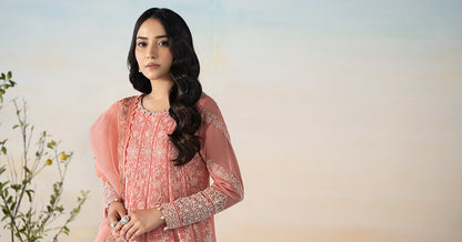 Maria B | Eid Collection 2026 | Dw-Ef24-06R1 Pink - Luxury Dress - available at Maria Faisal in UK and USA.